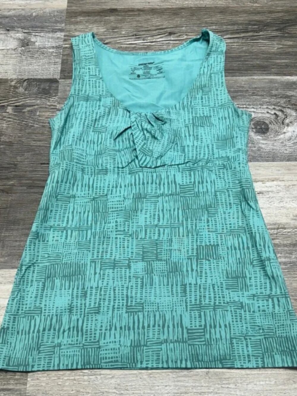 Patagonia Teal Blue Women S Bandha Stretch Sleeveless Yoga Gym Athletic Tank Top